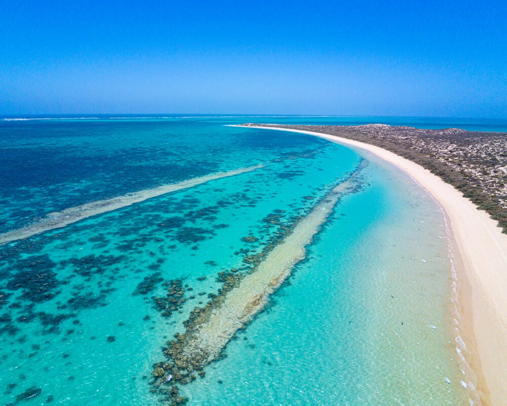 Vue aérienne de Ningaloo Reef près de Coral Bay