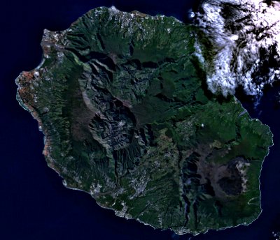 L'ile de La Réunion vue par satellite L'ile de La Réunion vue par satellite