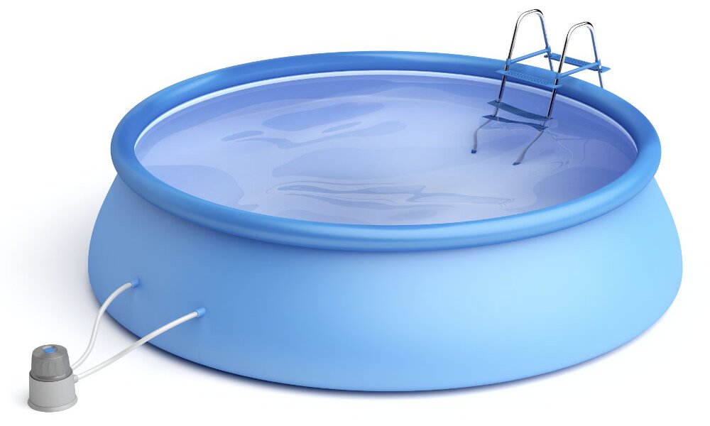 Une piscine gonflable en forme de chaudron