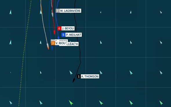 Position des skippers du Vendée Globe 2016 le 14 Novembre 2016 à 23:20 GMT Position des skippers du Vendée Globe 2016 le 14 Novembre 2016 à 23:20 GMT
