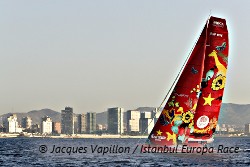 Arrivée de Guillermo Altadill sur 1876 à Barcelone de l'Istanbul Europa Race 2009
