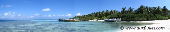 Vue panaramique des Maldives