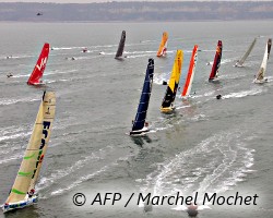 Départ des monocoques (Transat Jacques Vabre)