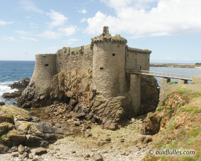 Le Vieux Château, une forteresse du Moyen-âge, se dresse sur son promontoire rocheux