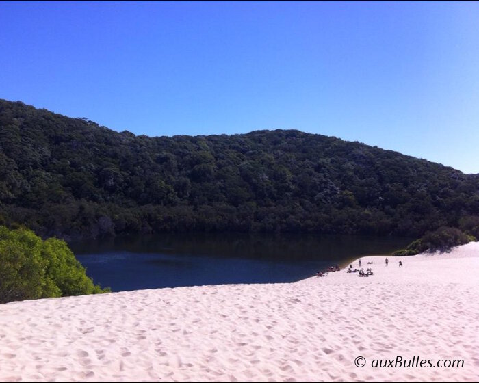 Un des nombreux lacs sur Fraser Island, pas de crocodiles à craindre !