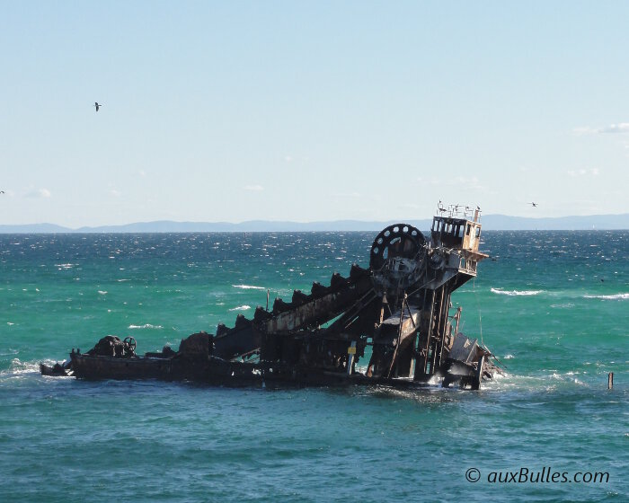 L'ile de Moreton, située en face de Brisbane offre un panorama insolite avec les épaves de Tangalooma situées en bord de plage !