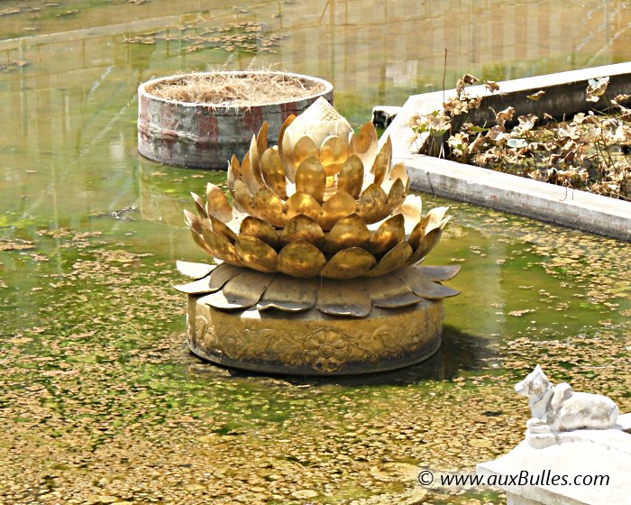 Le bassin des Lotus d'or à l'intérieur du Temple de Minakshi (Madurai, Inde)