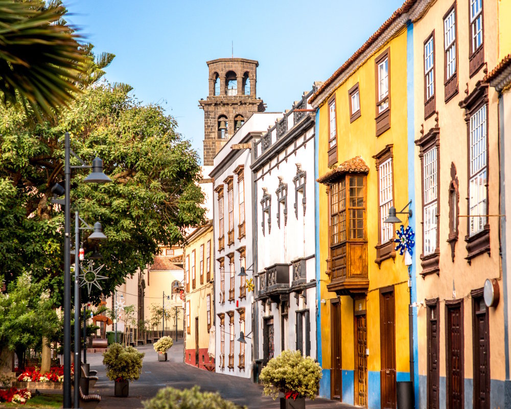 The city of La Laguna on Tenerife, with its beautiful colorful houses and centuries-old churches