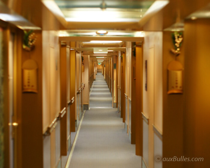 The corridors of the Costa Fascinosa cruise ship provide access to the numerous cabins The corridors of the Costa Fascinosa cruise ship provide access to the numerous cabins