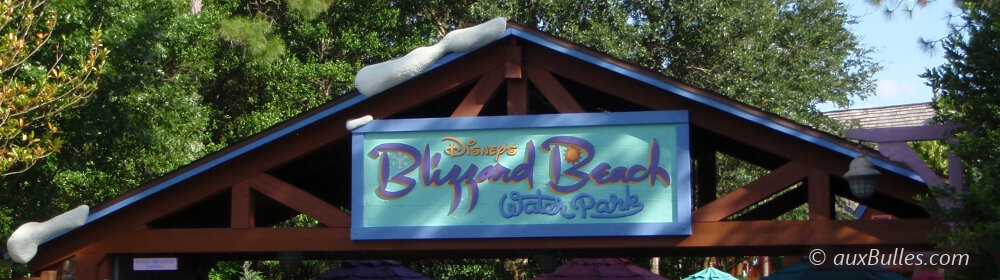 L'entrée du parc aquatique Blizzard Beach à Orlando