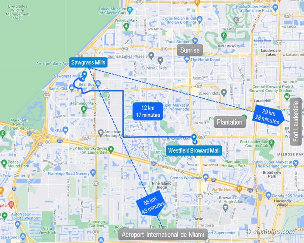 « Westfield Broward Mall » is located very close to « Sawgrass Mills » in Florida