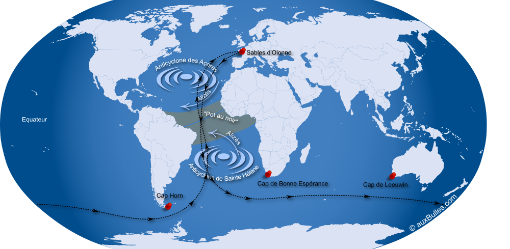 Le même parcours que le Vendée Globe Le même parcours que le Vendée Globe