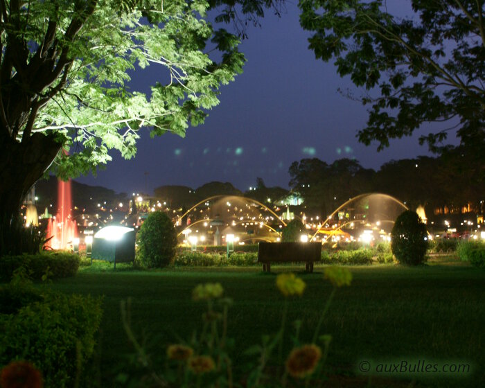 Une féérie de lumières multicolores s’empare des jardins de Brindavan