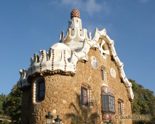 Park Güell is located on the heights of Barcelona