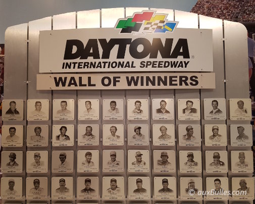 The Wall of Winners honors the champions of the Daytona 500, NASCAR's most prestigious race The Wall of Winners honors the champions of the Daytona 500, NASCAR's most prestigious race
