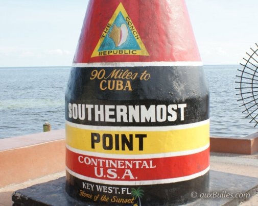 Key West est le point plus méridional des Etats-Unis à seulement 90 miles de Cuba par la mer !
