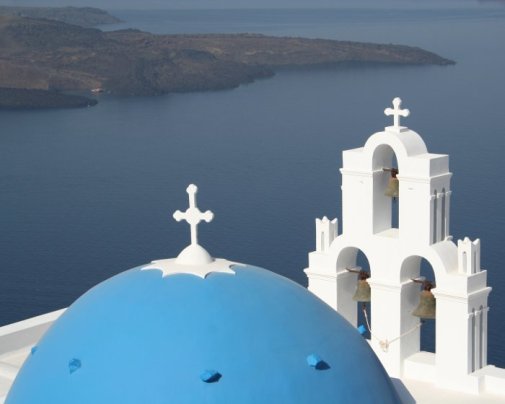 Breathtaking views from the heights of Santorini Island in the Cyclades Breathtaking views from the heights of Santorini Island in the Cyclades