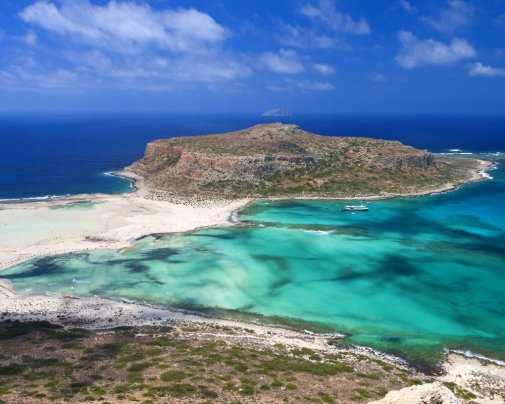 Plage de Balos et l'ile de Tigani (Crète)