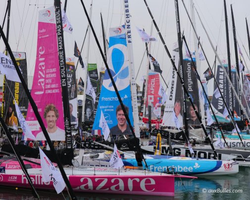Les 2 bateaux Imoca Lazare et Groupe Dubreuil