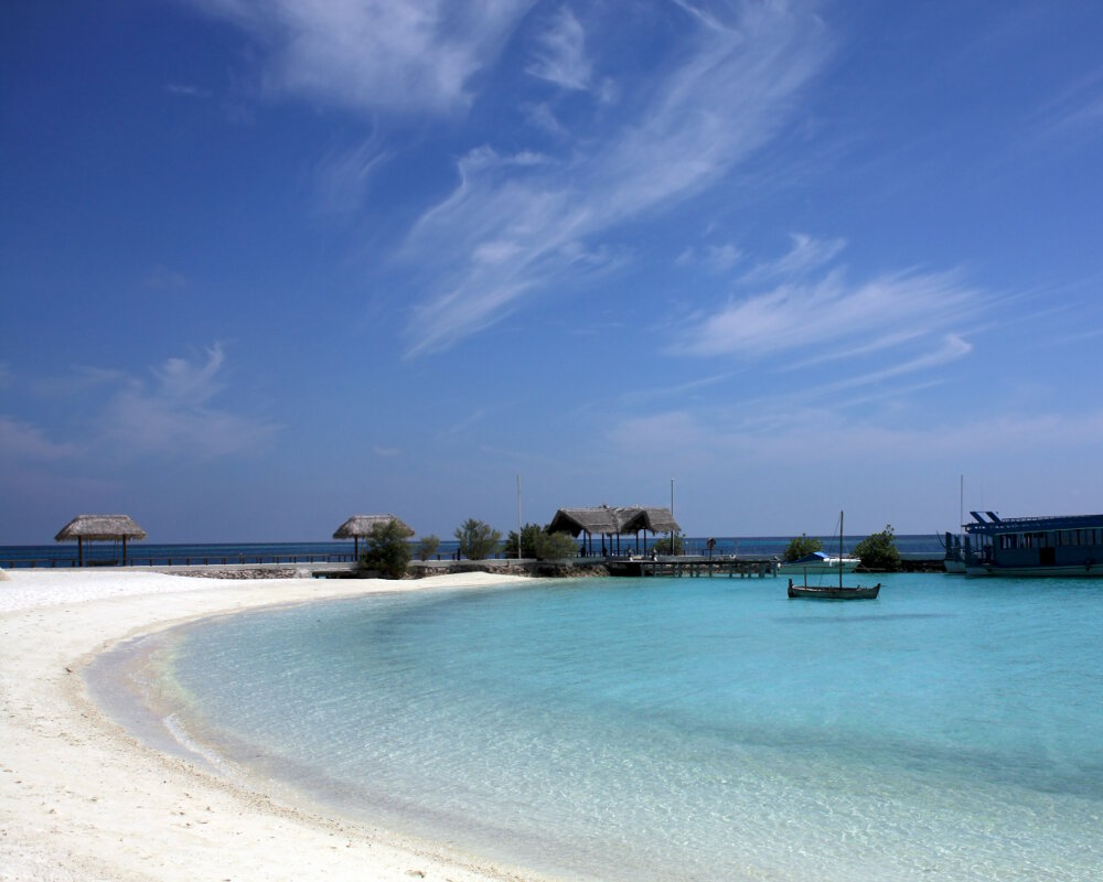 L'île de Komandoo Atoll de Shaviyani Les Maldives Océan Indien