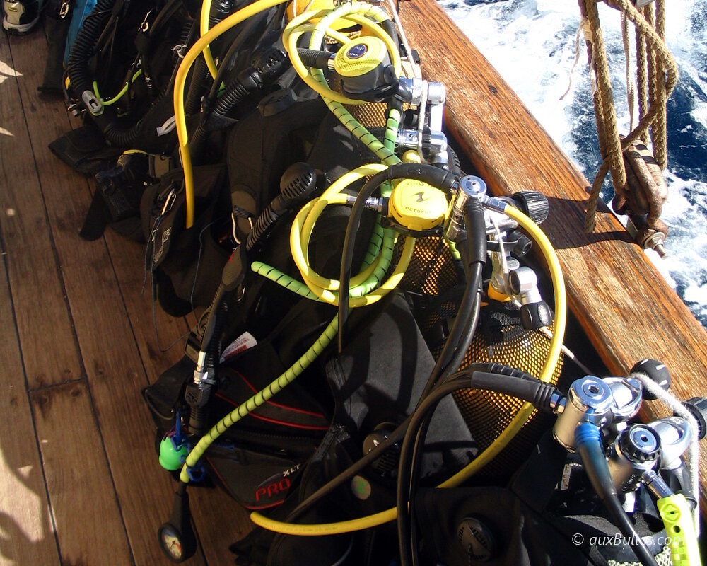 Le matériel du plongeur sous-marin