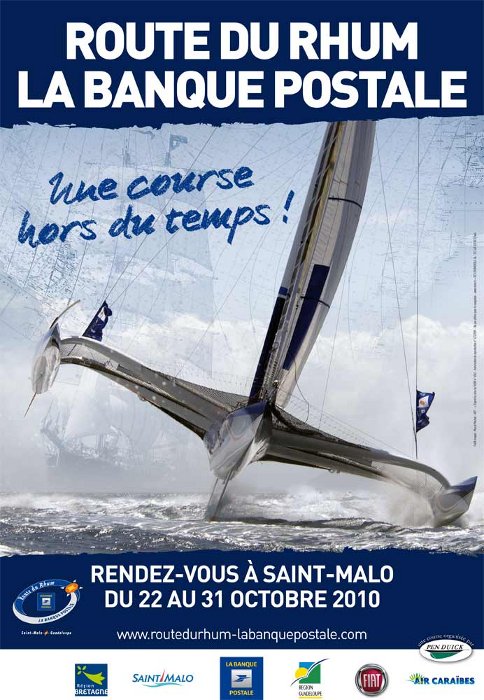 Affiche de la 9ième édition de la Route du Rhum - La Banque Postale Affiche de la 9ième édition de la Route du Rhum - La Banque Postale