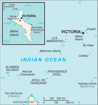 Les Seychelles est un vaste archipel d'iles disséminées à travers l’océan Indien