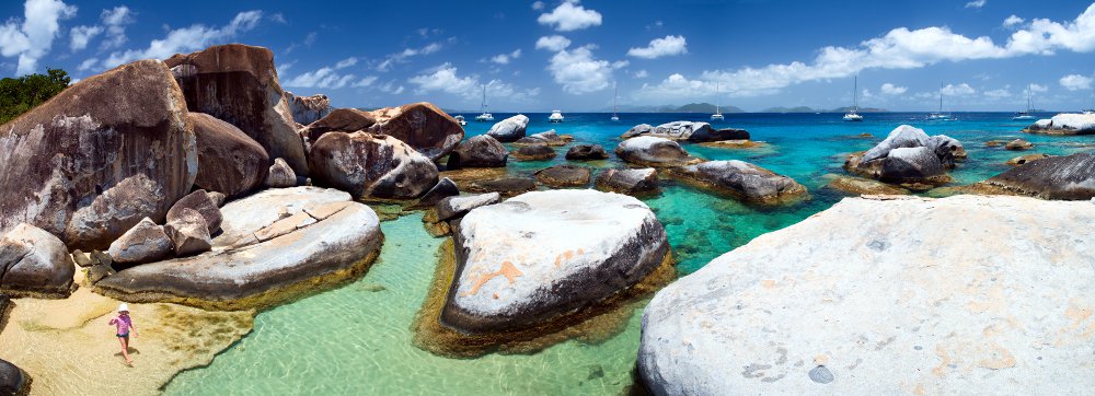 La plage 'The Baths' sur l'île de Virgin Gorda La plage 'The Baths' sur l'île de Virgin Gorda
