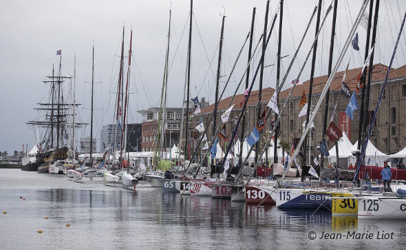 Tous les bateaux de la Transat Jacques Vabre 2015 sont à quai au Havre avant le départ