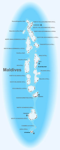 La carte des Maldives