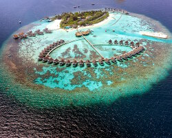 L'île de Machchafushi (Vue aérienne du « Centara Grand Island Resort & Spa »)