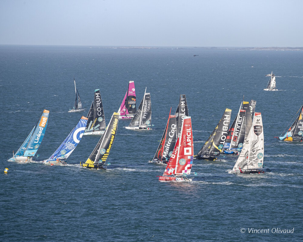 Le départ de la course de la Route du Rhum